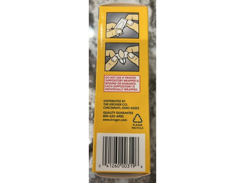Kroger Hemorrhoidal Suppositories, 24 Count