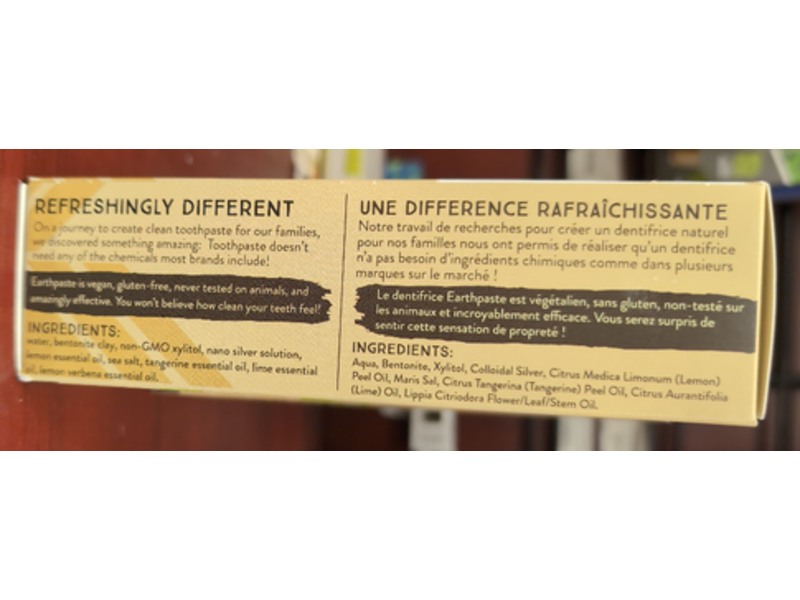 Silver Earthpaste MIneral Toothpaste, Lemon Twist Citron, 4 oz/113 g