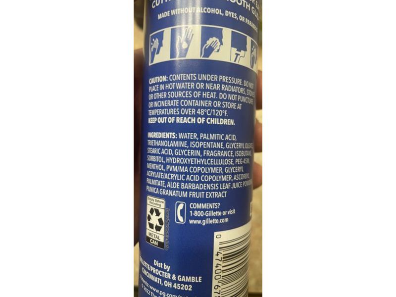 Gillette Shave Gel, Island Breeze, 7 oz/198 g