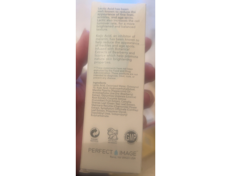 Perfect Image Lactic 50% Gel Peel, Level 2, 1.0 fl oz/30 mL
