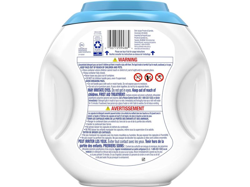 Tide Free & Gentle Laundry Detergent Pods, 63 oz/1.81 Kg, 76 Count