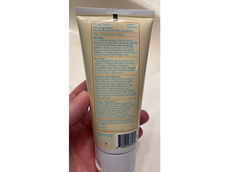 Revive Mineral Sunscreen, SPF 30, 3 fl oz/88.7 mL