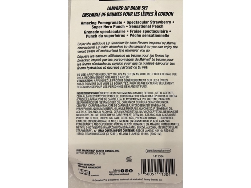 Lip Smacker Lip Balm, Marvel Spider-Man, 0.56 oz/16 g, 4 Count
