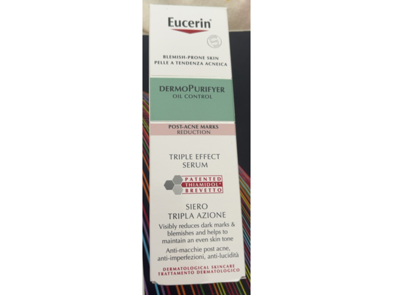 Eucerin Dermo Purifyer Oil Control Post - Acne Marks Reduction Triple Effect Serum, 40 mL