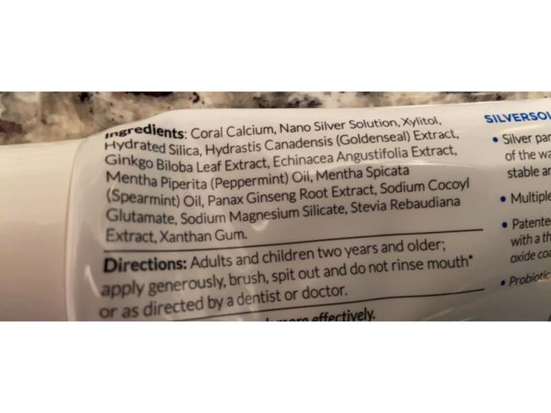 Coral Nano Silver Toothpaste, Mint, 4 oz/113 g