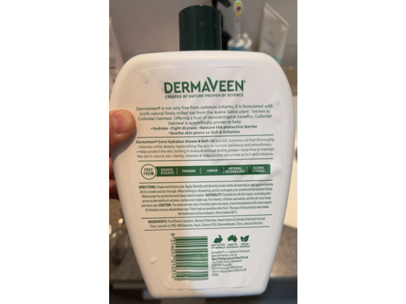 DermaVeen Shower & Bath Oil, 1 L