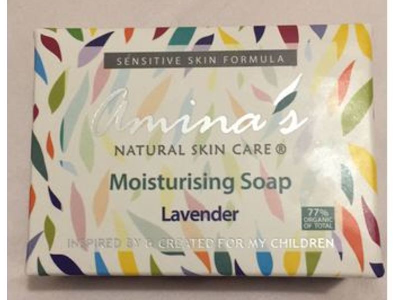 Amina's Moisturizing Soap, Lavender, 4.6 oz/130 g
