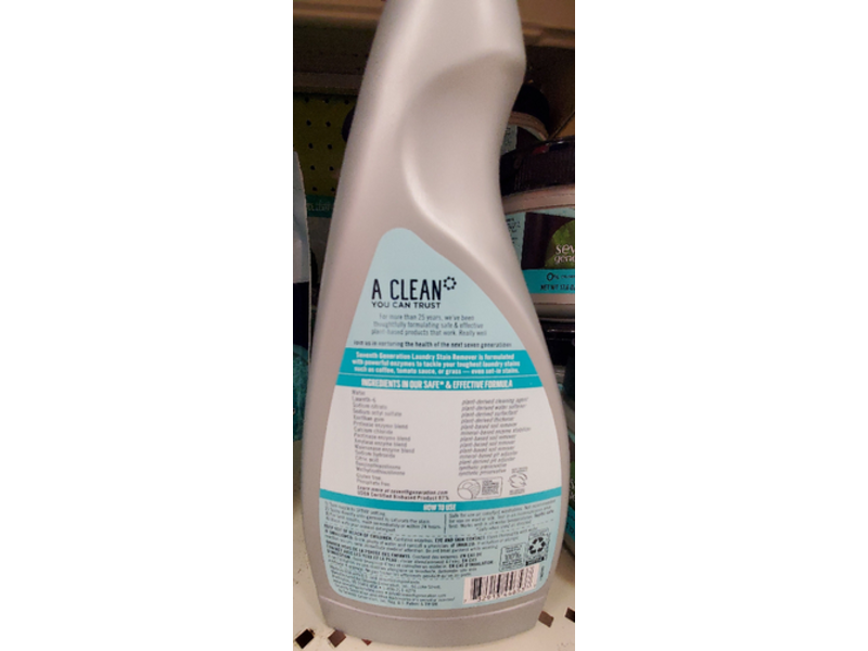 Seventh Generation Laundry Stain Remover, Free & Clear, 16 fl oz/473 mL