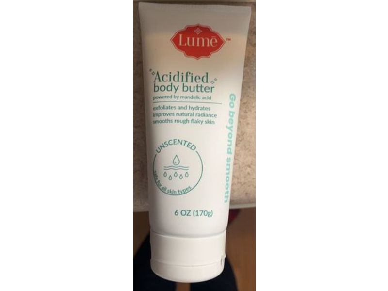 Lume Go Beyond Smooth Acidified Body Butter, Mandelic Acid, 6 oz/170 g