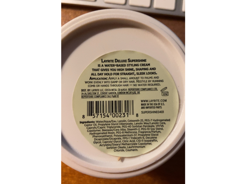 Layrite Supershine Cream, 4.25 oz/120 g