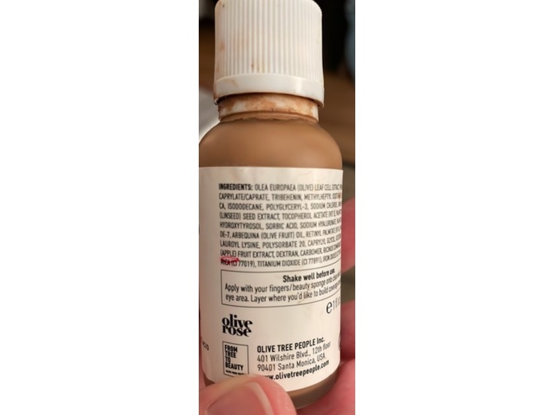 Olive Tree People Olive Rose Serum Hydroxytyrosol Skin Tint, 0/R 10, 1 fl oz/30 mL