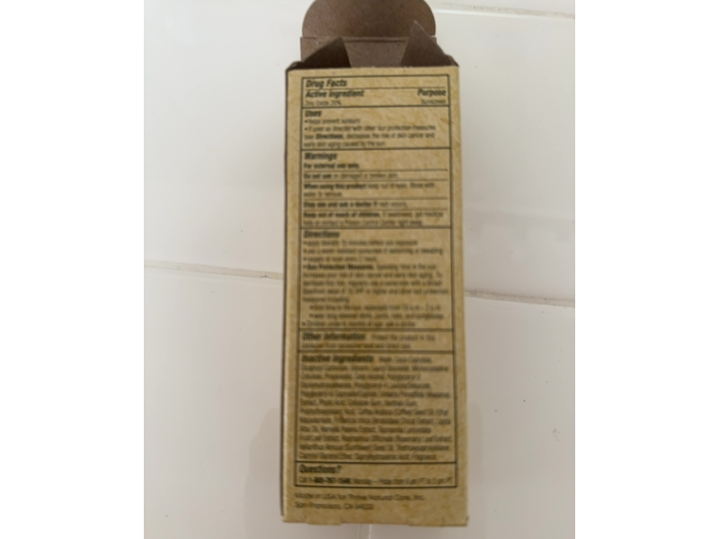 Thrive Natural Moisturizing Mineral Face Sunscreen SPF 30, 2 fl oz