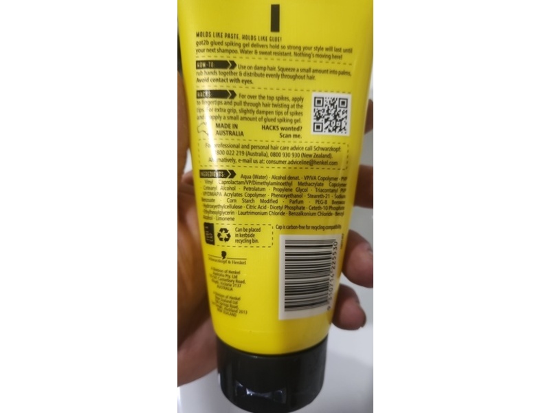 Schwarzkopf Got2B Glued Water Resistant Spiking Gel, 150mL