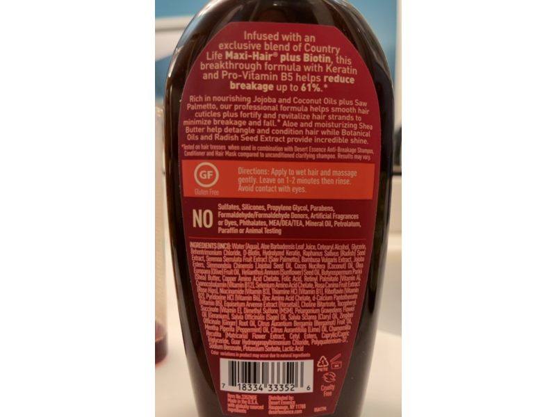 Desert Essence Anti-Breakage Conditioner, Biotin, 10 fl oz/296 mL