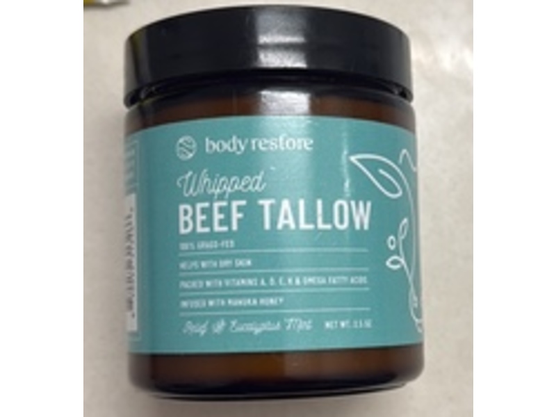 Body Restore Whipped Beef Tallow Balm, Eucalyptus, 2.5 oz