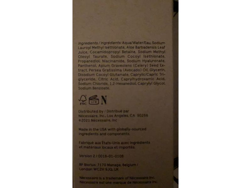 Necessaire The Shampoo, Fragrance Free, 8.4 fl oz/250 mL