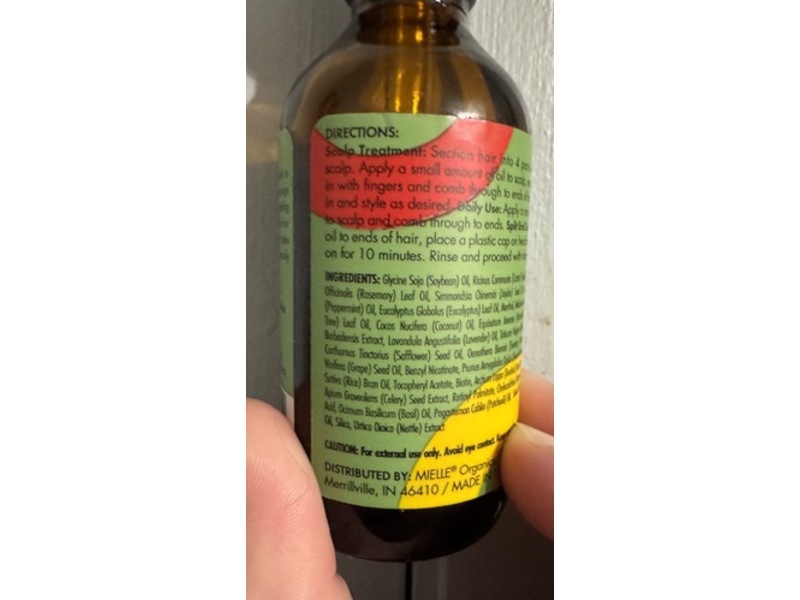 Mielle Scalp & Hair Strengthening Oil, Rosemary + Mint, 2 fl oz/59 mL