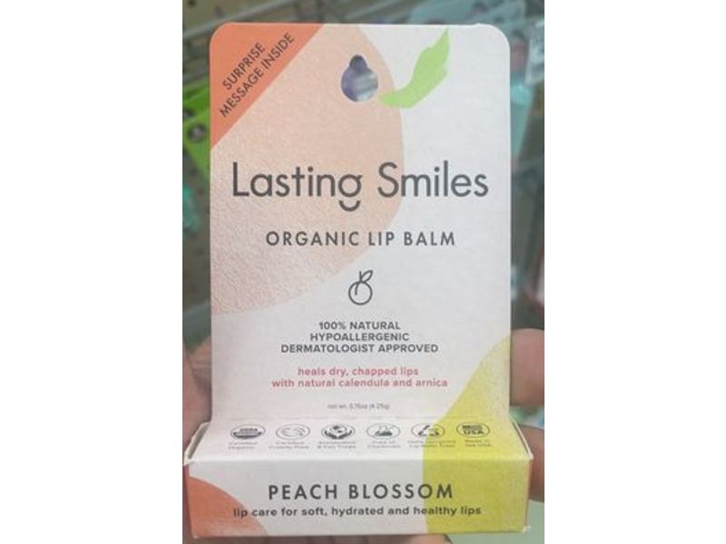 Lasting Smiles Organic Lip Balm, 4.25 g, Pack Of 4
