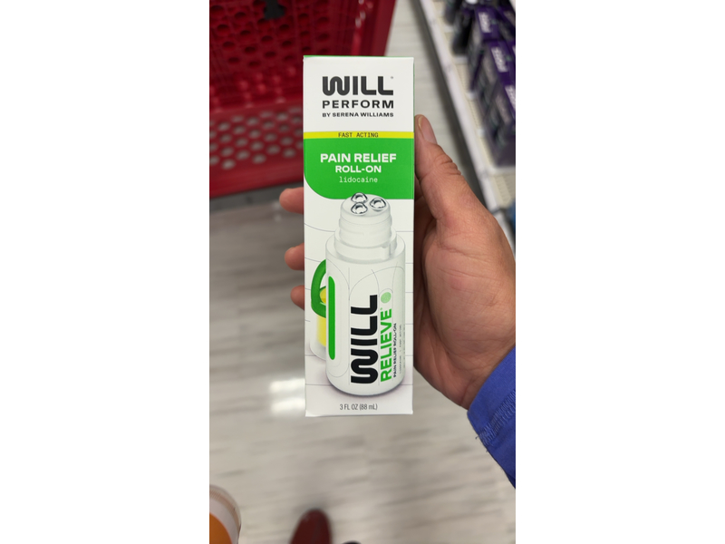 Will Perform Fast-Acting Lidocaine Pain Relief Roll-On, 3 fl oz