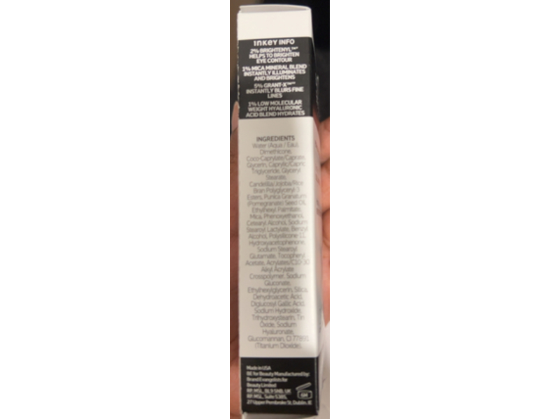 The Inkey List Brighten Eye Cream, Treat, 0.5 fl oz/15 mL