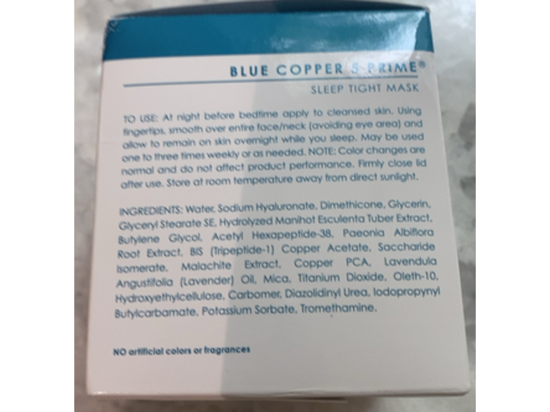 Osmotics Cosmeceuticals Prime Sleep Tight Mask Blue Copper 5, 1.7 oz/50 mL