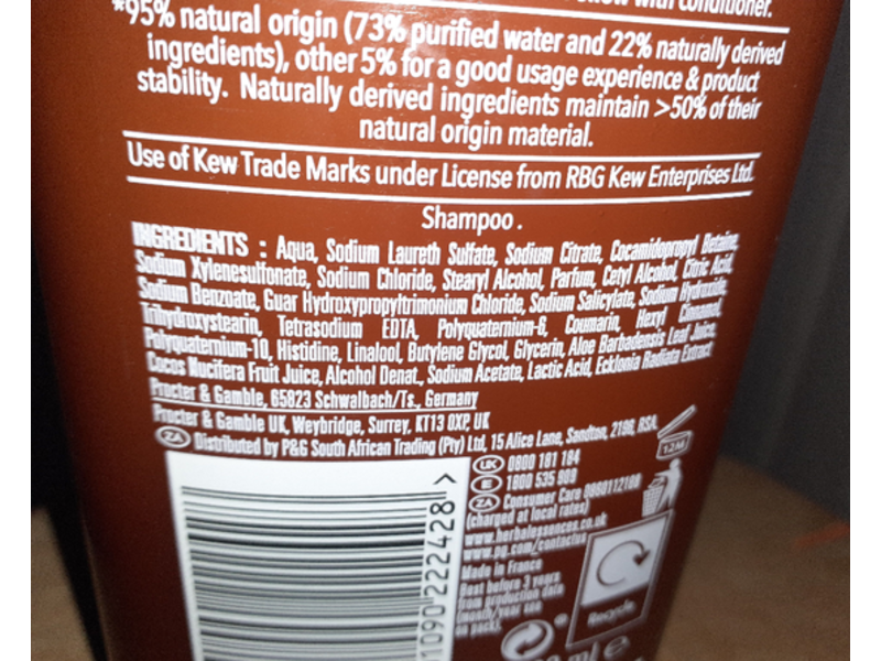 Herbal Essences Hydrating Vegan Shampoo, Coconut Milk, 100 mL