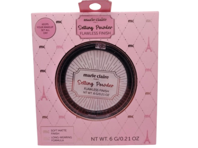 Marie Claire Flawless Finish Setting Powder, Universal, 0.21 oz/6 g