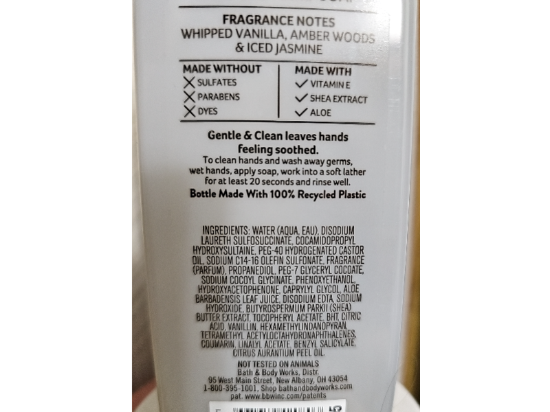 Bath & Body Works Gentle & Clean Foaming Hand Soap, Vanilla Icicles, 8.75 fl oz/259 mL
