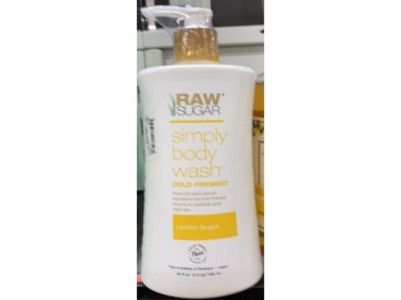 Raw Sugar Simply Body Wash, Lemon Sugar, 40 fl oz/1183 mL