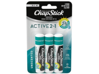 Chapstick Active 2 In 1 Sunscreen Lip Balm, SPF 25, Unscented, 0.18 oz/5 g, Pack Of 3 - thumbnail 1