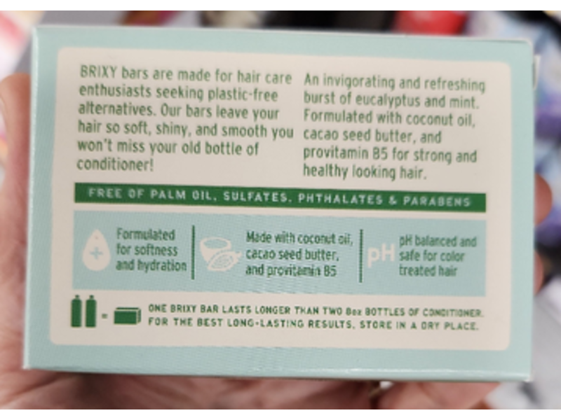 Brixy Conditioner Bar, Mint Eucalyptus, 4 oz/113 g