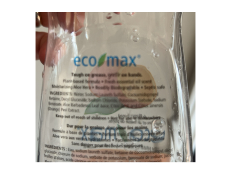 Eco - Max Ultra Dish Wash, Natural Orange, 25 fl oz/740 mL