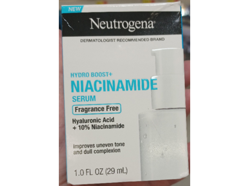 Neutrogena Hydro Boost+ Ninacinamide Serum, Hyaluronic Acid, 1.0 fl oz/29 mL