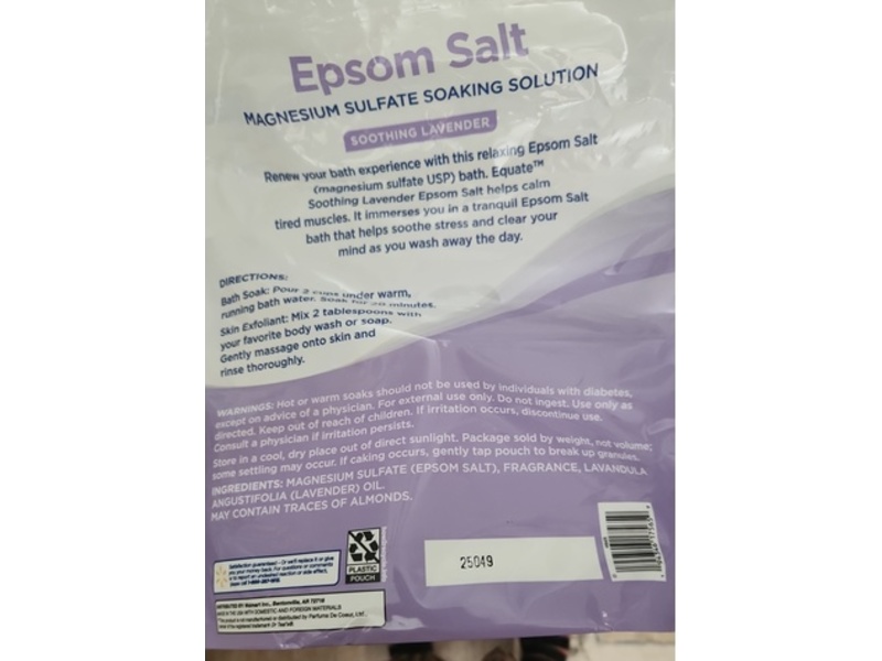 Equate Epsom Salt Soaking Solution, Soothing Lavender, 48 oz/1.36 kg