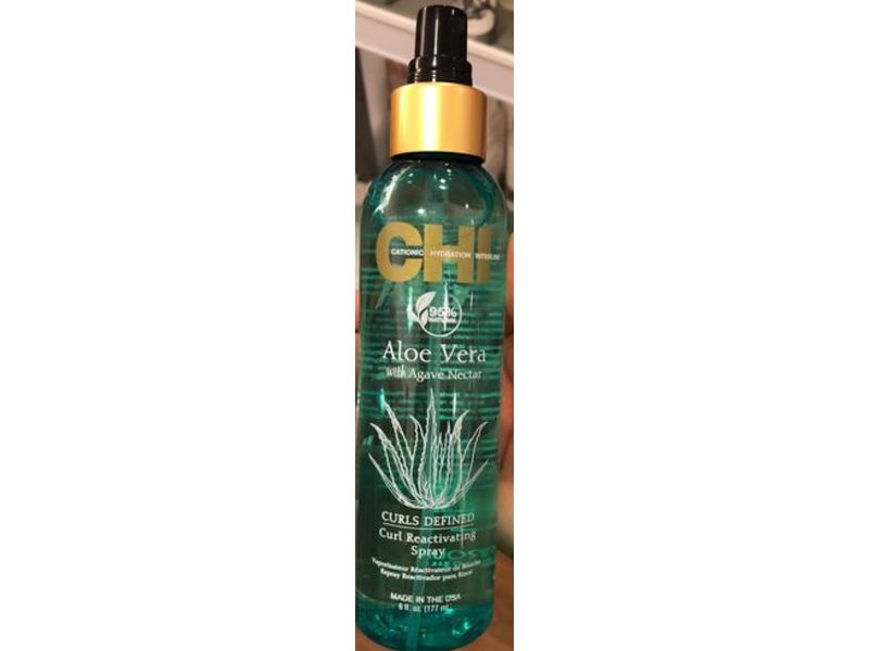 Chi Aloe Vera Curl Defined Curl Reactivating Spray, Agave Nectar, 6 fl oz/177 mL