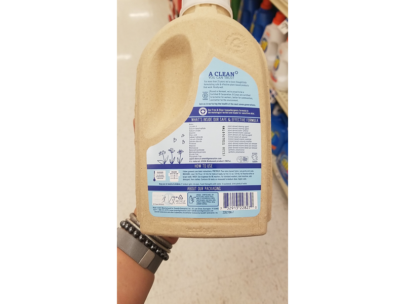 Seventh Generation Free & Clear, Liquid Laundry, 66 Loads, 50 fl oz / 1.47 L