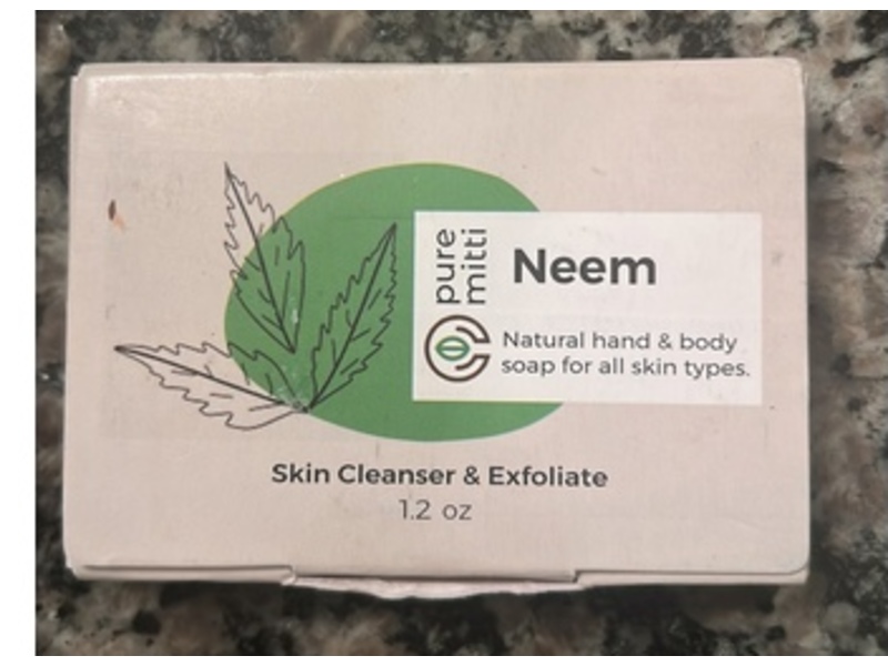 Pure Mitti Natural Hand & Body Soap, Neem, 1.2 oz
