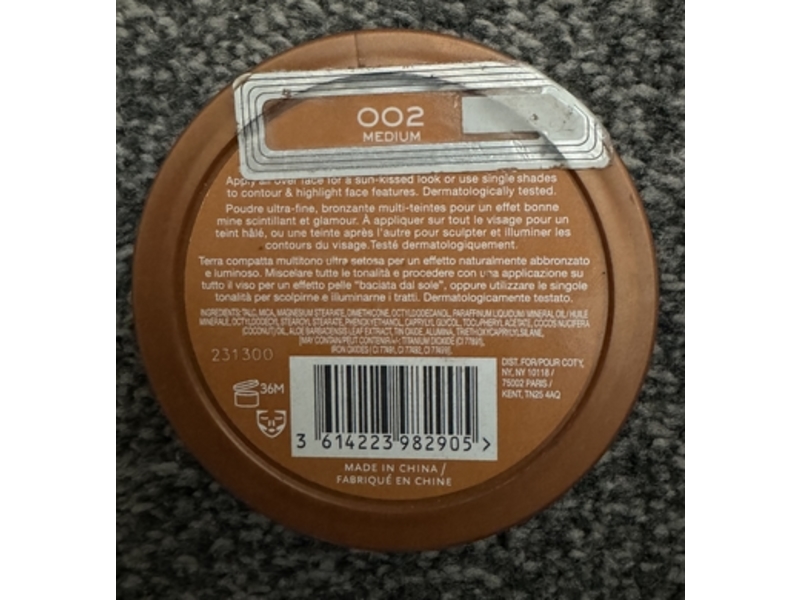 Rimmel London Radiance Brick Multi-Tonal Shimmer Powder, 002 Medium, 0.42 oz/12 g