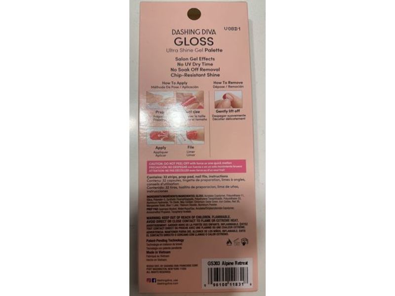 Dashing Diva Alpine Retreat Gloss Ultra Shine Gel Palette, 32 Count