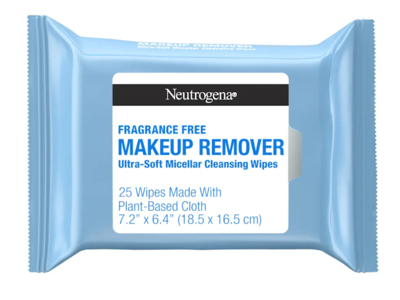Neutrogena MakeUp Remover Ultra-Soft Cleansing Towelettes, Fragrance Free, 25 Count