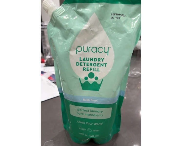 Puracy Laundry Detergent Refill, Fresh Linen, 192 Loads 48 fl oz/1418 mL