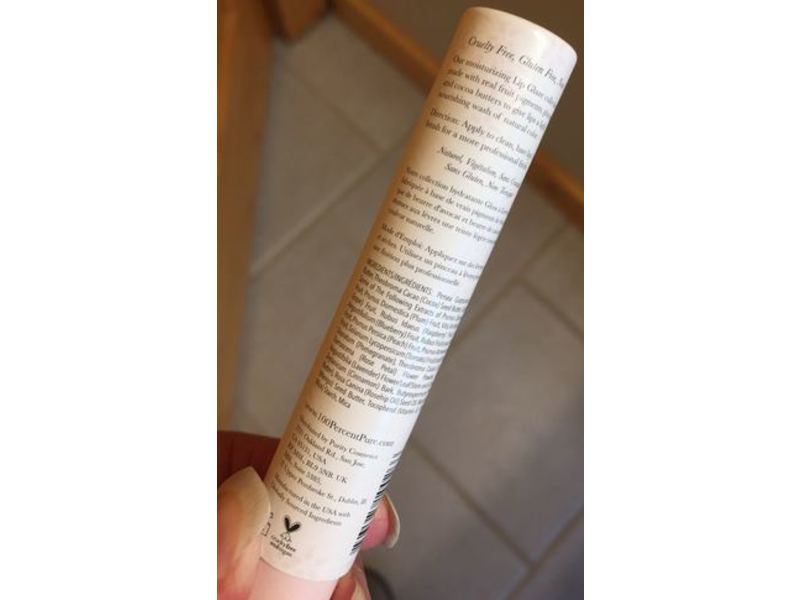 100% Pure Fruit Pigmented Lip Glaze, Coquette, 0.088 oz