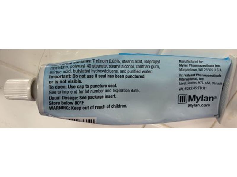 Tretinoin 0.05% Cream, 45 g Mylan (RX)