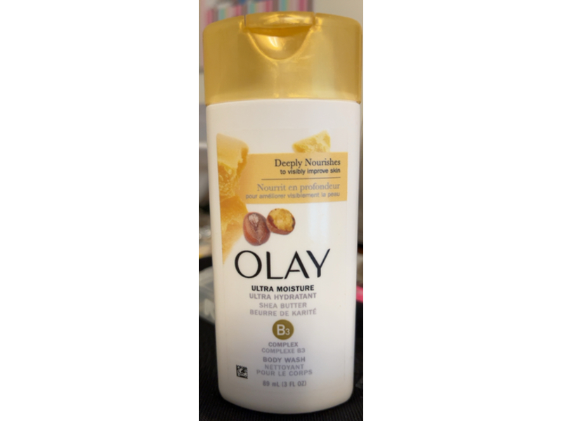 Olay Ultra Moisture Body Wash, B3 Complex, Shea Butter, 3 fl oz/89 mL