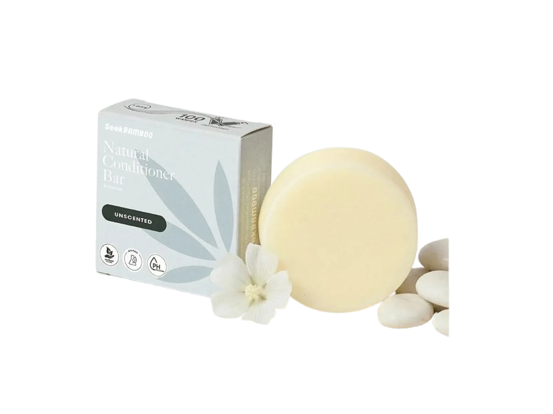 Seek Bamboo Natural Conditioner Bar, Unscented, 3.2 oz/91 g