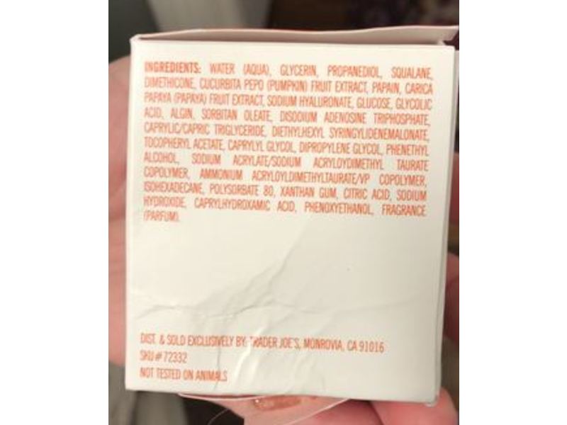 Trader Joe's Overnight Face Mask, Pumpkin, 2 oz/57 g