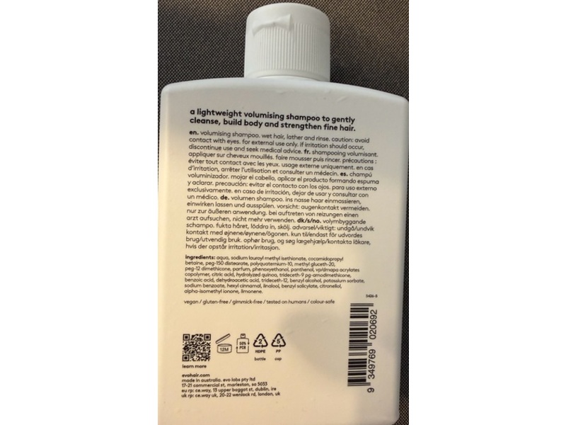 EVO Gluttony Volumising Shampoo, 10.1 fl oz/ 300 mL