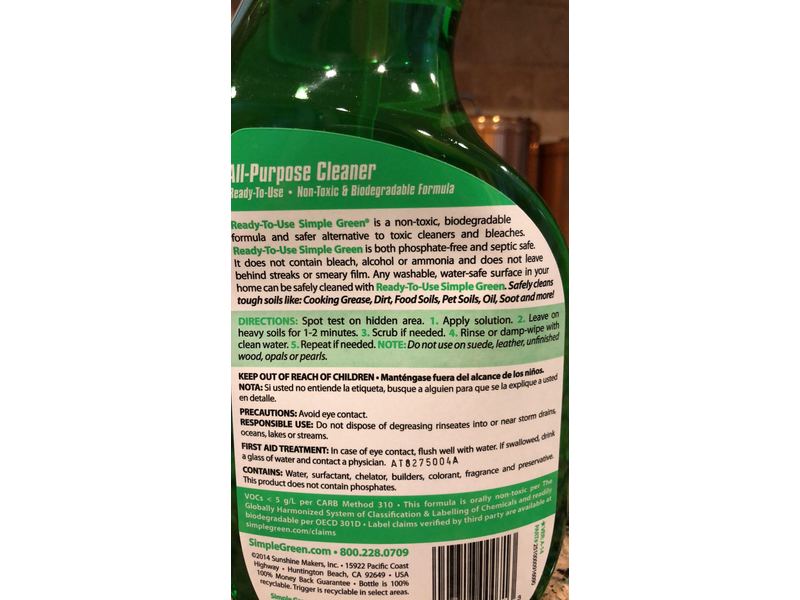 Simple Green All-Purpose Ready-To-Use Cleaner, 32 fl oz/946 mL