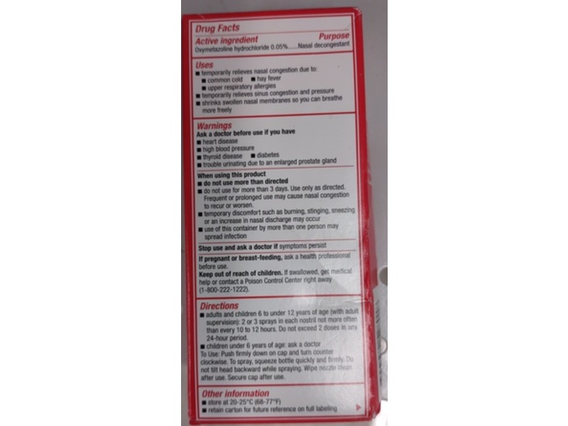 Sudafed Sinus Severe Original Nasal Spray, Oxymetazoline Hydrochloride, 1 fl oz/30 mL