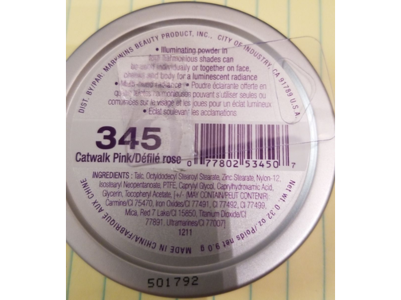 Wet N Wild MegaGlo Illuminating Powder, Catwalk Pink 345, 0.32 oz / 9.0 g